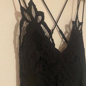 Black lace maxi dress